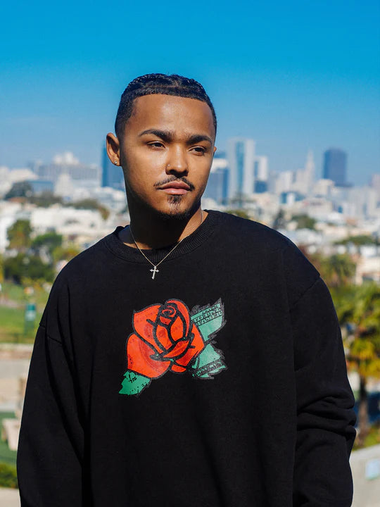 Hunna Rose Crewneck (Black)